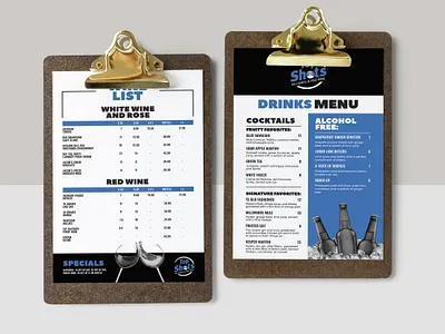 Top Shots - Drinks Menu