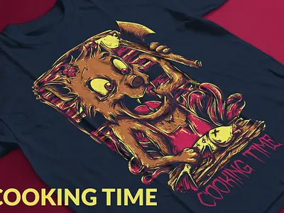 Cooking Time T-Shirt Design Template animation apparel clothing design graphic design graphics for t shirt designs illustration logo realistic simple t shirt t shirt design t shirt designs t shirts t shirts design t shirts designs t shirts with designs tshirt tshirt with design tshirts