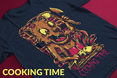 Cooking Time T-Shirt Design Template animation apparel clothing design graphic design graphics for t shirt designs illustration logo realistic simple t shirt t shirt design t shirt designs t shirts t shirts design t shirts designs t shirts with designs tshirt tshirt with design tshirts