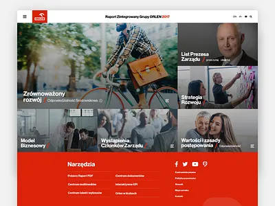 ORLEN Annual Report '17 concept annual report corpo corporation design graphic design oil petrol ui ux uxui web design
