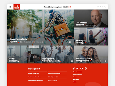 ORLEN Annual Report '17 concept annual report corpo corporation design graphic design oil petrol ui ux uxui web design