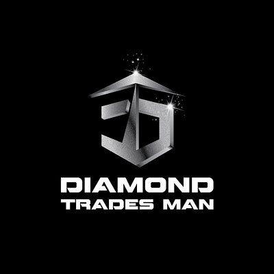 Diamond Trades Man 3d animation black blue brand brand design brand identity branding branding design design diamond dt graphic design illustration logo logo design motion graphics round ui vector