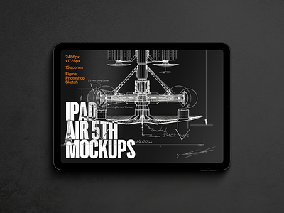 iPad Air 5th Mockups 360mockups 5th air apple device device mockup ipad ipad air ipads mockup mockups presentation psd scene