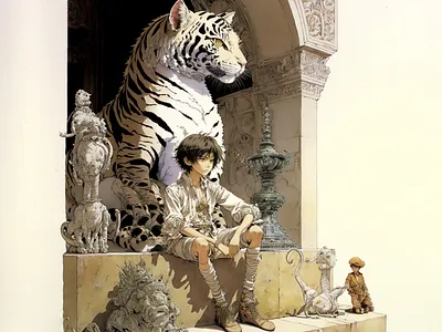 Royalty 2 ai anime art color concept design digital drawing gradient illustration light midjourney minimal painting photoshop simple