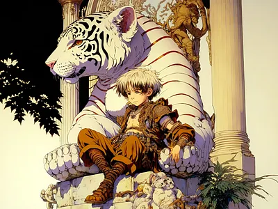 Royalty 3 ai anime art color concept design digital drawing gradient illustration light midjourney minimal painting photoshop simple