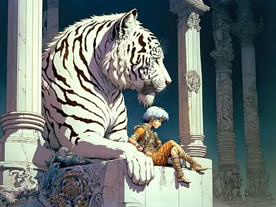 Royalty 4 ai anime art color concept design digital drawing gradient illustration light midjourney minimal painting photoshop simple