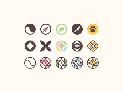 Pure Forms branding colors gelato geometric graphic design icecream icons illustration logo symbols yinyang