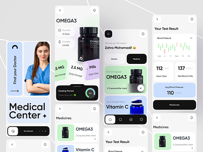 Medical app 🩺 app app design diagnosis doctor healthcare medical medical app microbe minimal design modern ui on boarding onboarding pharma pharmcy sick ui ui design uiux user interface virus