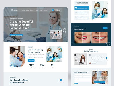 Dental Clinic Website Design dental dental care dental care website design dental clinic dental landing page dentist dentist website homepage landing page uiux uiuxdesign web design website website design