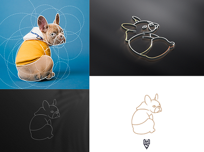 Dog Logo Design app branding design flat golden ratio graphic design grid logo icon illustration line art logo vector