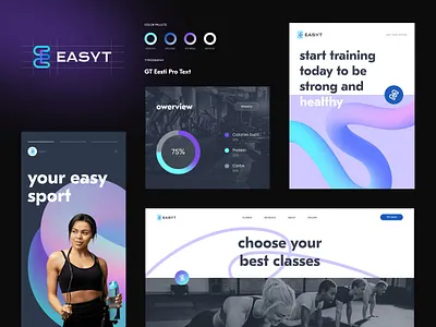 EASYT - fitness app activity branding fitness app graphic design healthy mobile app sport trainer ui ux