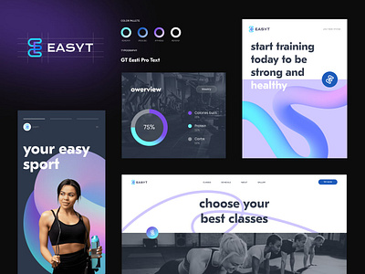 EASYT - fitness app activity branding fitness app graphic design healthy mobile app sport trainer ui ux