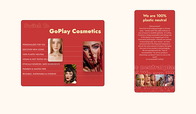 Cosmetics website block app app design branding cosmetics design graphic design product product design red typo typography ui unique unique design ux webdesign website