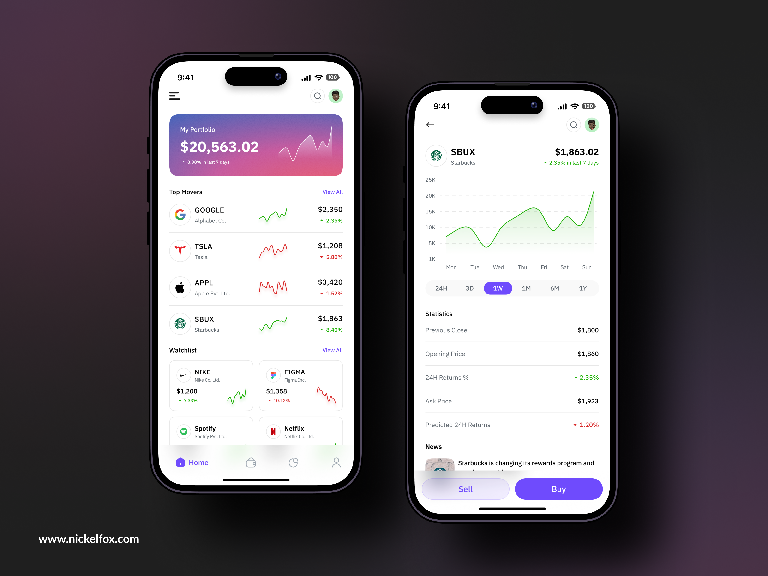 Example of Mobile App Design / From 5 Screens