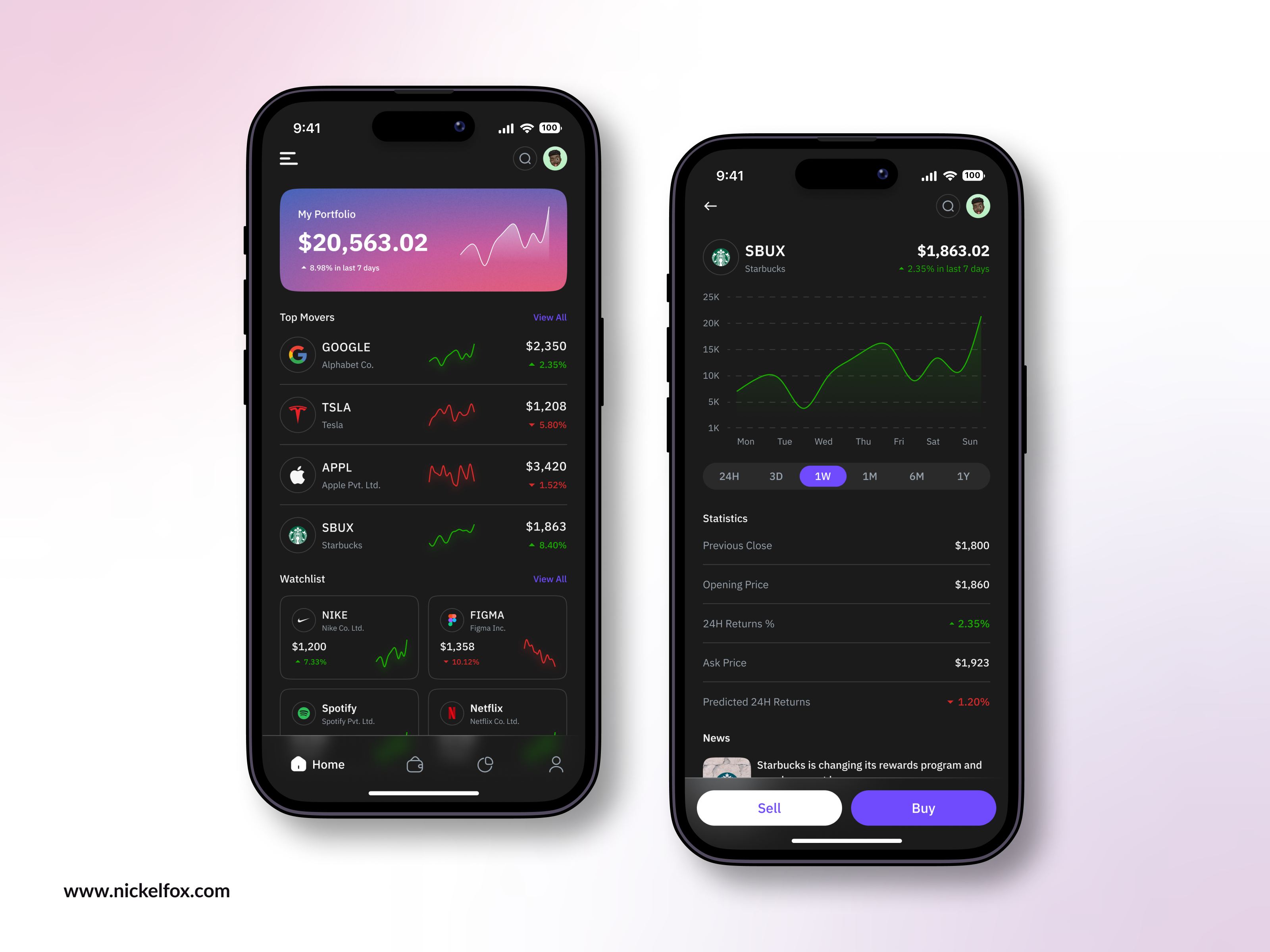 Example of Mobile App Design / From 5 Screens