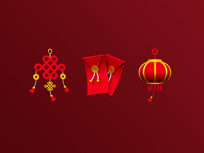 3D Chinese Icon 3d icon 3d lampion chinese ui