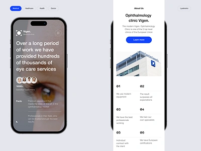 Adaptive for medical clinic Vigen adaptation care clean clinic design doctor doctor appointment health healthcare hospital landing page medical medical care medicine minimal redesign site website