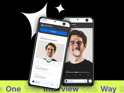 One Way Interview Response cards interview mobile one way interview questions response ui video player videos