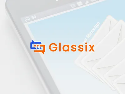 Glassix Logo argrafis brand branding design logo mail message notif notification podcast simple talk typography vector