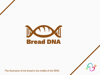 Bread DNA Logo baker bakery blood brand design brand designer bread cake dna gen genetic logo design logo designer logo for sale logo idea logo inspiration logomark logotype science sweet zzoe iggi