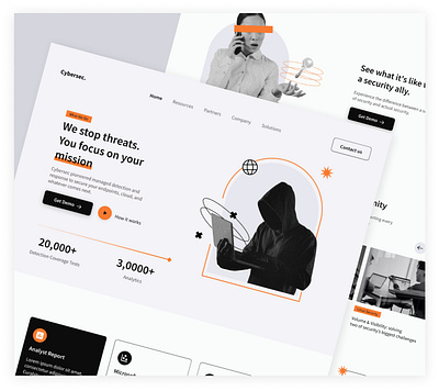 Cyber security design ui ux web