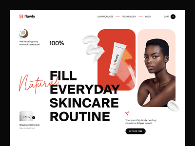 Flowly landing page ui ux web