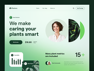 Plantons landing page landing page ui ux web