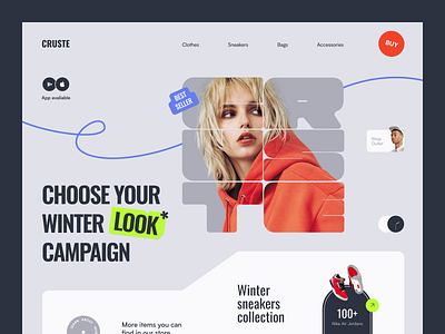 Cruste: Landing Page / Home Page UI landing page ui ux web