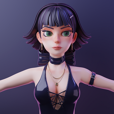 Girl blender design portrait