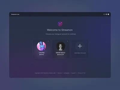 Live Streaming App Dark Mode app application dark design night mode product design