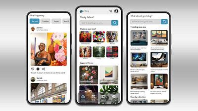 Art-ery, the art lover app! app design graphic design illustration ui ux