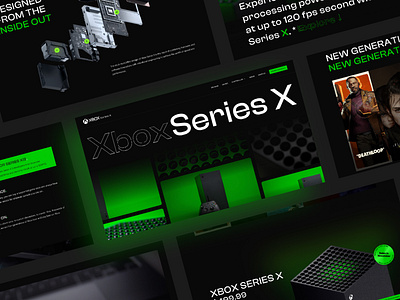 XBOX Series X Concept Webpage 2023 branding design design trend figma flat graphic design minimal series x ui uiux ux web design webpage website design xbox