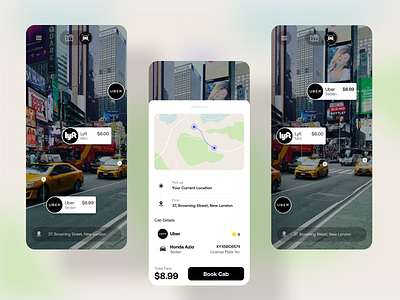 AR Based Cab Hailing Application app daily 100 challenge dailychallenge dailyui design product design ui ux