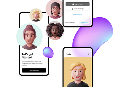 Dating App app design app ui dating dating app friendship mobile application ui design web design