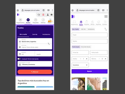 Travel website, UI Redesign mobile redesign travel ui web