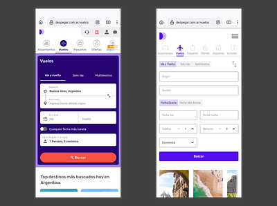 Travel website, UI Redesign mobile redesign travel ui web