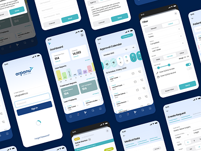 Mobile Patient Follow-up System application application design health service mobile app mobile design patient service ui design ux design web design