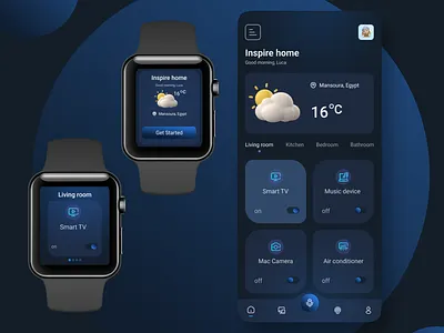 Smart home IOT app branding design iot smart watch ui ux