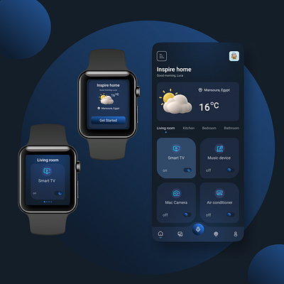 Smart home IOT app branding design iot smart watch ui ux