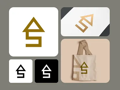 Modern Lodging Logo branding design graphic design house houselogo lodging logo logo typography