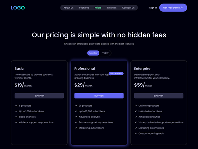 Pricing Page Design branding design figma graphic design illustration logo page price pricing pricingpage ui ux vector webdesign