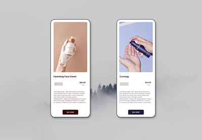 Skin care products ... App Design app design graphic design ui ux