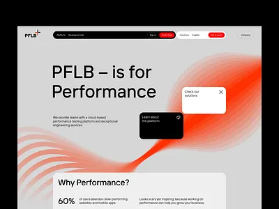 Landing page abstract branding first screen graphic graphic design illustration it landing page logo performance product design solutions ui ux web design website