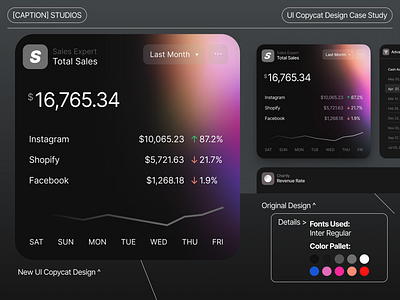 UI COPYCAT CASE STUDY: FINTECH SALES CARD cards figma fintech ui