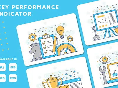 Key Performance Indicator Concept Web Illustrations Set artwork brand identity brand illustration branding concept corporate branding corporate identity design illustration digital art digital illustration identity branding illustration design illustration designs illustrations design illustrator logo design visual identity web illustration
