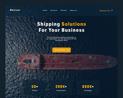 Shipper Logistics website branding design graphic landing page logistics ui website