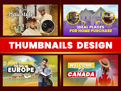 Attractive YouTube Thumbnails Design VOL-2 business creative design mordern real estate thumbnail thumbnail design unique