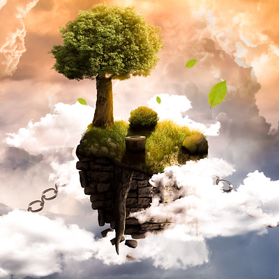 floating fantasy iland 3d animation artwork branding design fantasy graphic design illustration logo motion graphics nft ui
