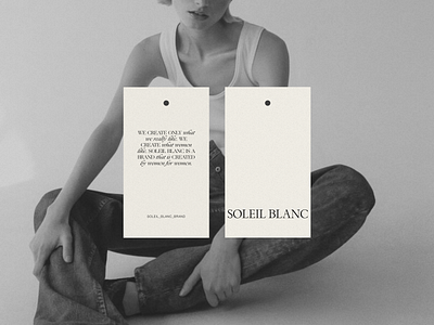 SOLEIL BLANC ai art direction brand branding e commerce figma graphic design identity logo paper tags tag ui visual design