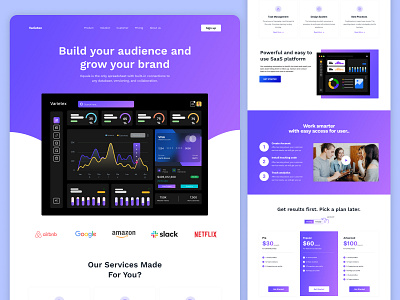 Saas Landing Page clean design graphic design hero header isometric landing page landing page ui minimal minimal ui saas saas landing page saas website tranmautritam ui ui design ux web design